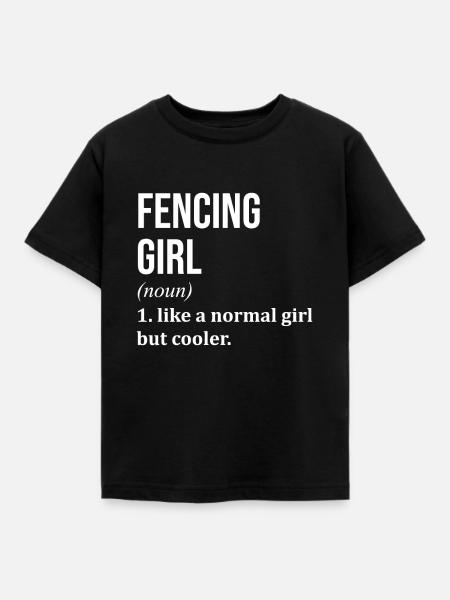 Fechten Fechten Zaun - Kinder T-Shirt - Schwarz