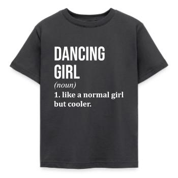 Dancing - Kids' T-Shirt - dark grey - Front - AI Model Kid Female (0cm)