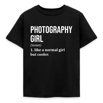 Fotografie - Kinder T-Shirt - Schwarz - Vorne - AI Model Kid Female (0cm)