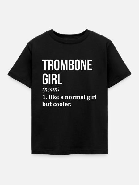 Posaune, Posaune, Posaune - Kinder T-Shirt - Schwarz