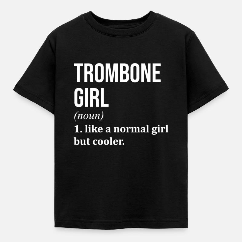 Posaune - Kinder T-Shirt - Schwarz