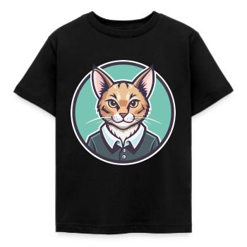 Australian Mist Cat Breed Cartoon Kawaii Animal - Kids' T-Shirt - black - Front - AI Model Kid Female (0cm)