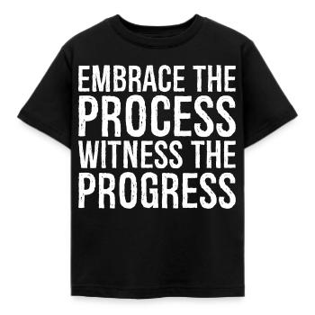 Embrassez le processus, observez les progrès - T-shirt Enfant - noir - Devant - AI Model Kid Female (0cm)