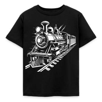 Railway Graphic - Kids' T-Shirt - black - Front - AI Model Kid Female (0cm)