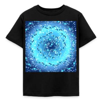 Galaxie des mers - T-shirt Enfant - noir - Devant - AI Model Kid Female (0cm)