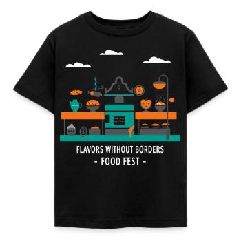 Festival de cuisine de rue - T-shirt Enfant - noir - Devant - AI Model Kid Female (0cm)