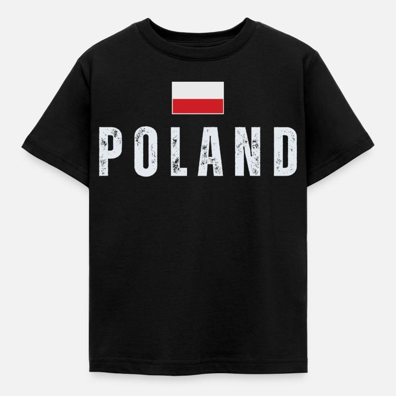Fierté polonaise, drapeau polonais - T-shirt Enfant - noir