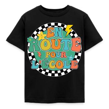 Auf dem Weg zur Schule, zurück in die Schule, Geschenk - Kinder T-Shirt - Schwarz - Vorne - AI Model Kid Female (0cm)