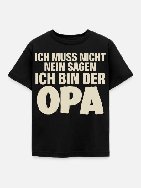 Opa - Kinder T-Shirt - Schwarz