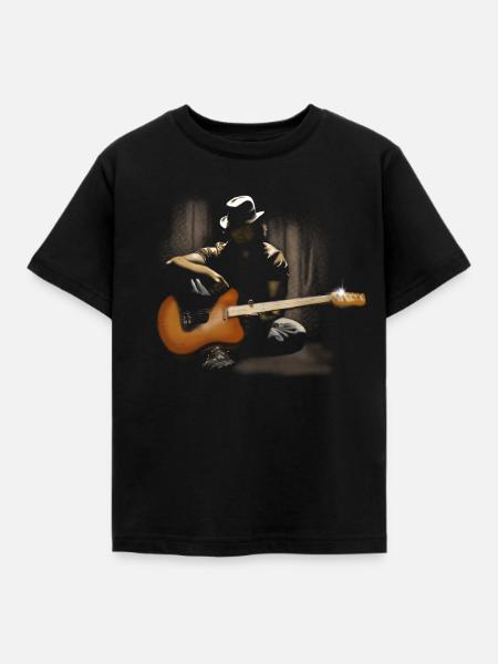 Gitarrist - Kinder T-Shirt - Schwarz