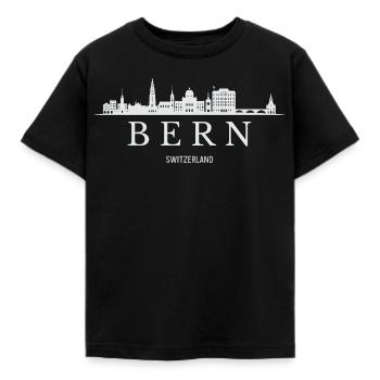 Bern skyline, Bern Switzerland - Kids' T-Shirt - black - Front - AI Model Kid Female (0cm)