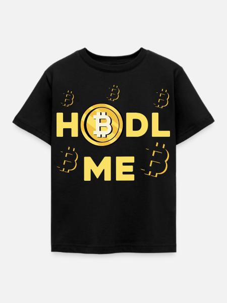 HODL ME Bitcoin Logo - Kinder T-Shirt - Schwarz