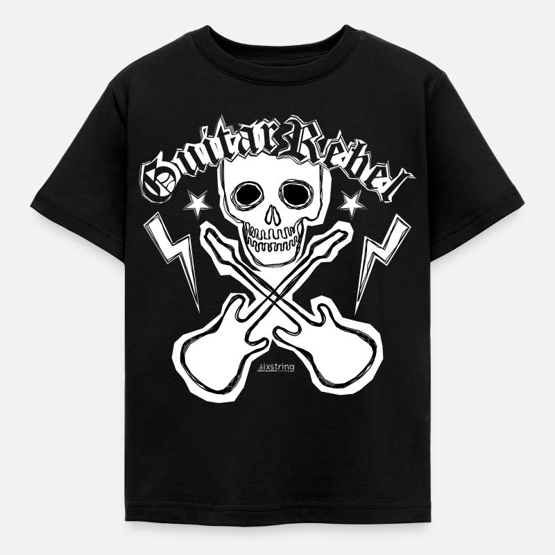 Guitare Rebel - Patchstyle - T-shirt Enfant - noir