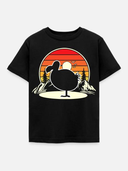 Dodo - Kinder T-Shirt - Schwarz