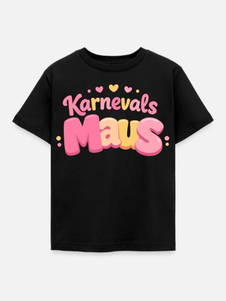 Karnevalsmaus Kölsche Mädsche – Karneval Köln - Kinder T-Shirt - Schwarz