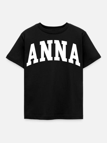 Anna - Kinder T-Shirt - Schwarz
