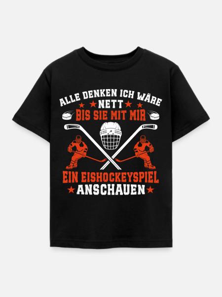 Eishockey eishockeyspieler - Kinder T-Shirt - Schwarz