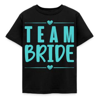 Team Braut JGA - Kinder T-Shirt - Schwarz - Vorne - AI Model Kid Female (0cm)