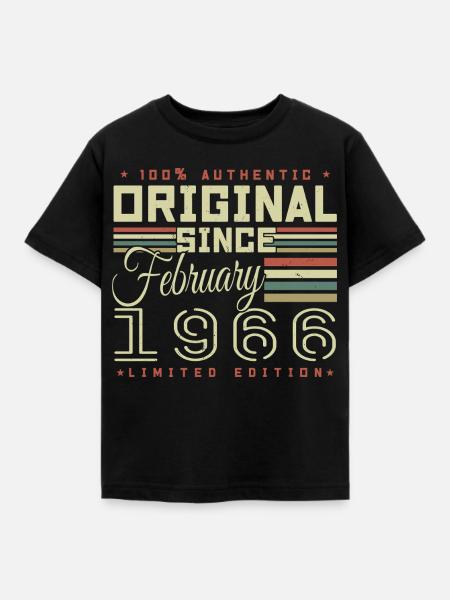 Großartig seit Februar 1966 - Kinder T-Shirt - Schwarz