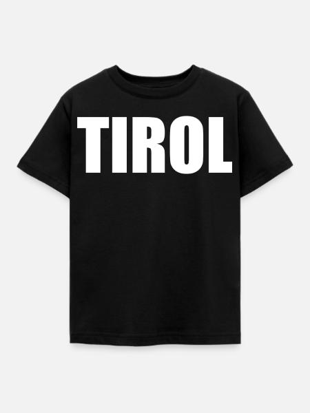 TIROL Logo weiß - Kinder T-Shirt - Schwarz