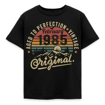 Février 1985 - T-shirt Enfant - noir - Devant - AI Model Kid Female (0cm)