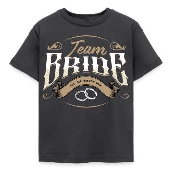 Team Bride 2026 - Kids' T-Shirt - dark grey - Front - AI Model Kid Female (0cm)