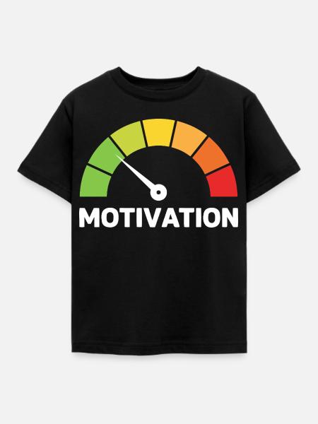 Motivation Anzeige Skala - Kinder T-Shirt - Schwarz