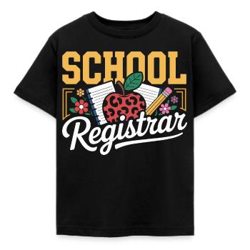 Schulsekretariat Schulverwaltung Büro Organisation - Kinder T-Shirt - Schwarz - Vorne - AI Model Kid Female (0cm)