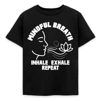 Respiration consciente Pleine conscience Calme - T-shirt Enfant - noir - Devant - AI Model Kid Female (0cm)