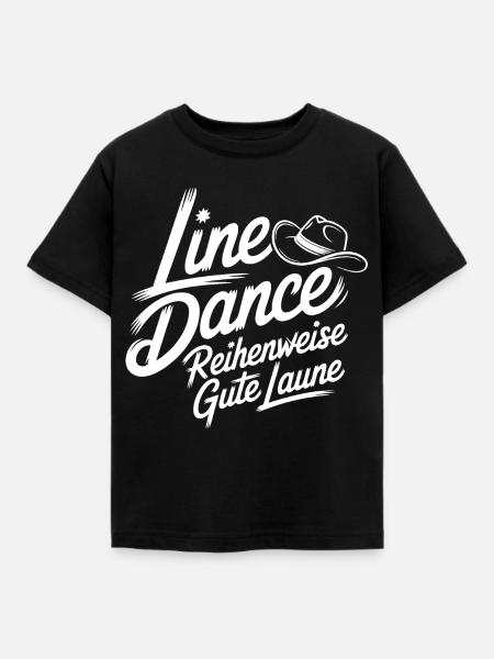 Line Dance Gute Laune - Kinder T-Shirt - Schwarz