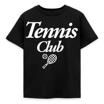 Tennis Club - Kinder T-Shirt - Schwarz - Vorne - AI Model Kid Female (0cm)