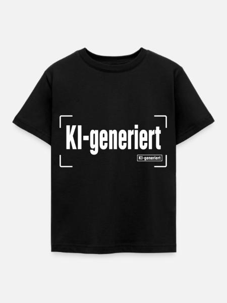 Ki Generiert - Kinder T-Shirt - Schwarz