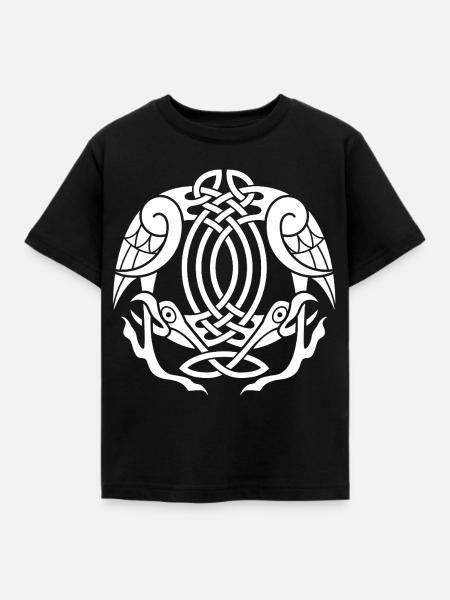 Celtic Eagles (Weiß) - Kinder T-Shirt - Schwarz