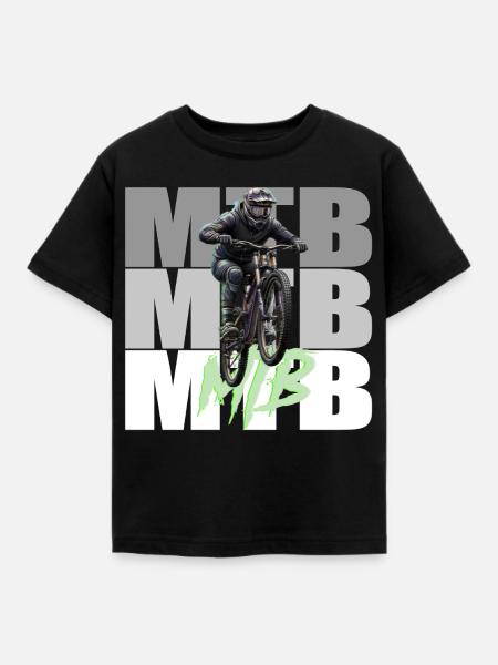 MTB - Kinder T-Shirt - Schwarz