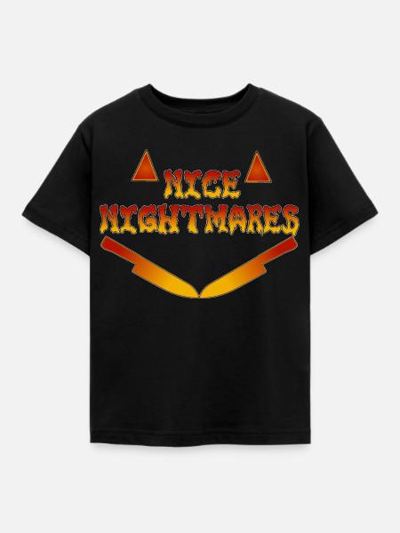 NICE NIGHTMARES Halloween Smile - Kinder T-Shirt - Schwarz