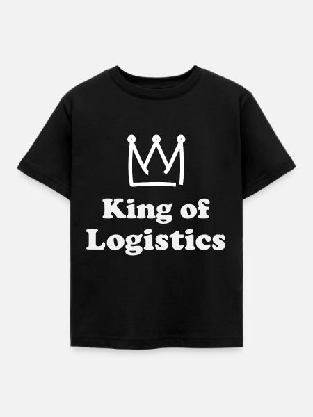 King of Logistics - Kinder T-Shirt - Schwarz