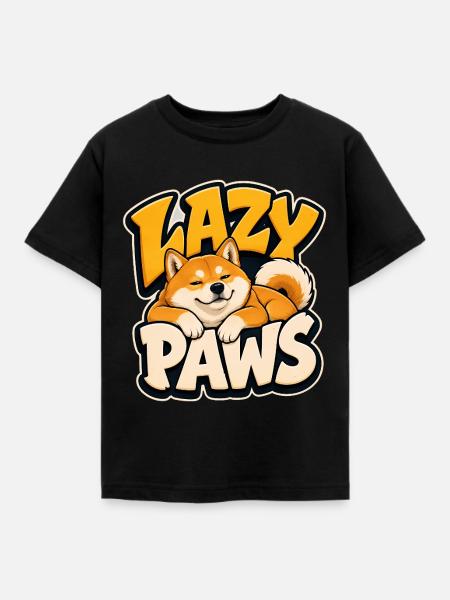 Shiba - Kinder T-Shirt - Schwarz