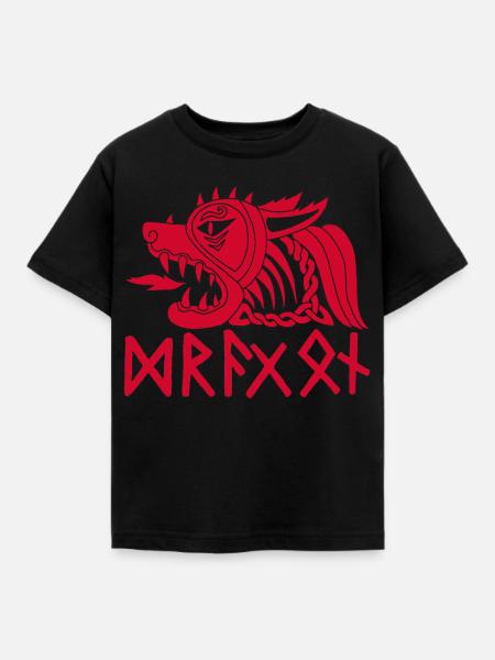Das Rote Biest im Wald - Kinder T-Shirt - Schwarz