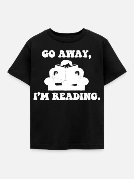 Lesezeit – Geh Weg - Kinder T-Shirt - Schwarz