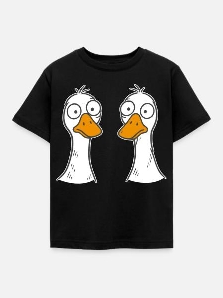 Dumme Gänse - Kinder T-Shirt - Schwarz