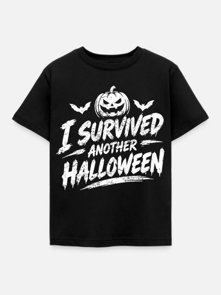 I Survived Another Halloween - Kinder T-Shirt - Schwarz