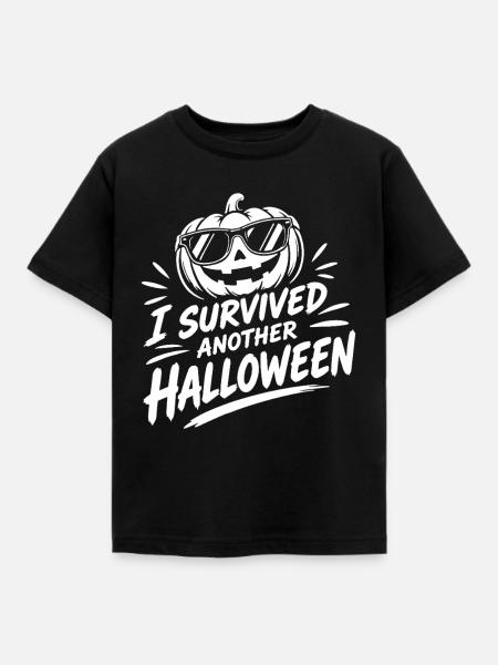 I Survived Another Halloween - Kinder T-Shirt - Schwarz
