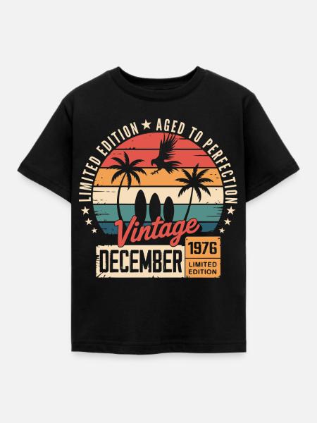 Limitierte Ausgabe Dezember 1976 - Kinder T-Shirt - Schwarz