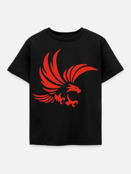 Roter Totemadler - Kinder T-Shirt - Schwarz