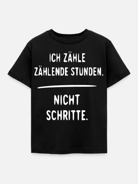 Ich Zähle Zählende Stunden - Kinder T-Shirt - Schwarz