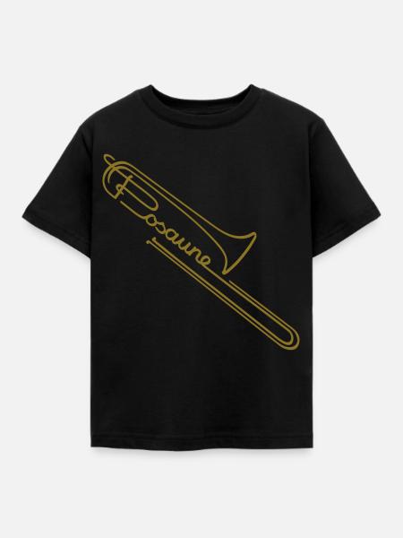 Posaune - Kinder T-Shirt - Schwarz