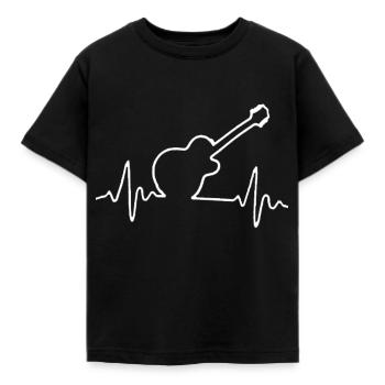 Guitar player - Kids' T-Shirt - black - Front - AI Model Kid Female (0cm)