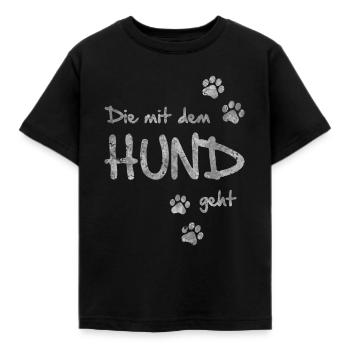 Gassi gehen - Kinder T-Shirt - Schwarz - Vorne - AI Model Kid Female (0cm)