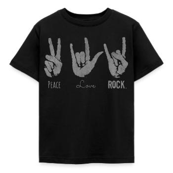 Rock and roll - Kids' T-Shirt - black - Front - AI Model Kid Female (0cm)