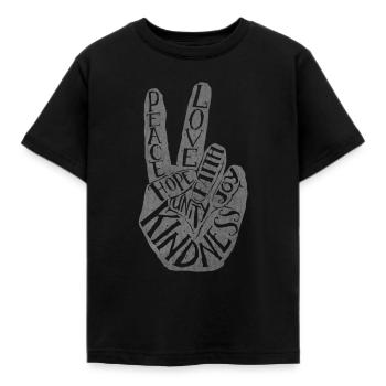 hippie - T-shirt Enfant - noir - Devant - AI Model Kid Female (0cm)